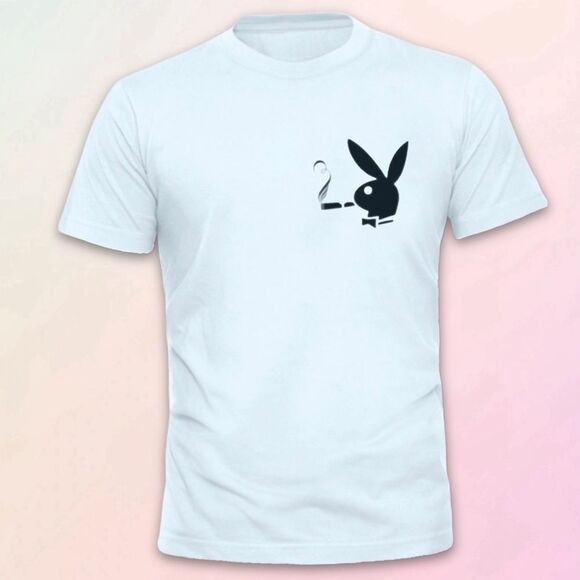Smoking Bunny Tee, Unisex, Size Small-3XL - Picture 6 of 7